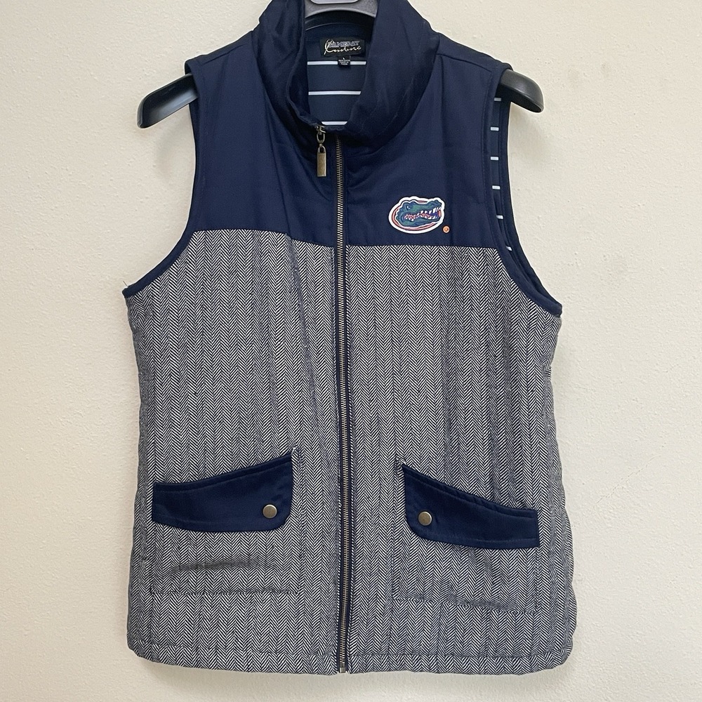 UF Florida‎ Gators Top Gameday Couture Vest Size Large Gator Mom Zip Up Jacket